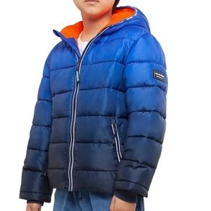 Rokka&Rolla Boys Large 10/12 Heavyweight Puffer‎ Jacket Ombre Fleece Winter Coat